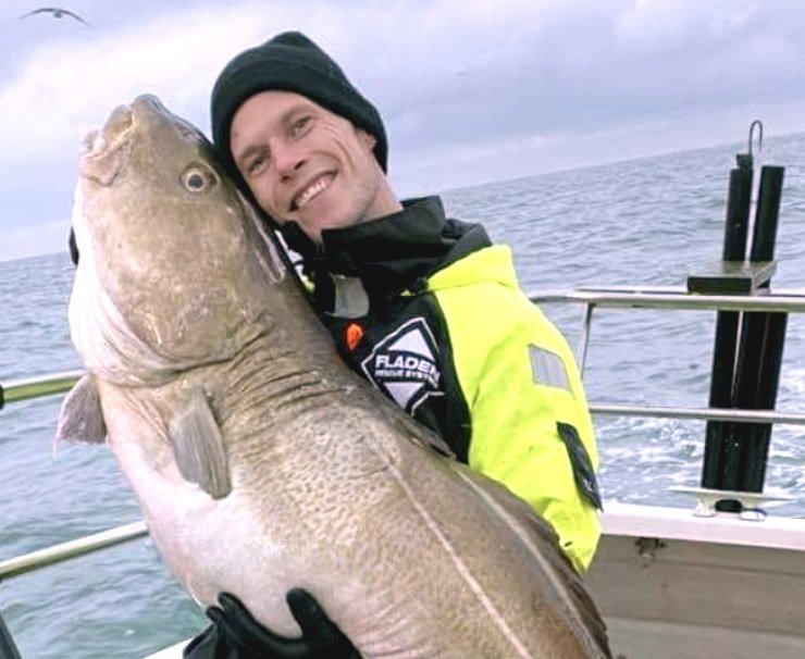 Jesper fangede gigant-torsk ud for Nordjylland