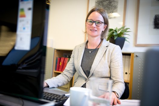 - Det går ud over den konto, vi har til løbende bygningsvedligeholdelse, siger økonomichef på Morsø Gymnasium, Lisbeth Fredholm. <i>Foto: Bo Lehm</i>