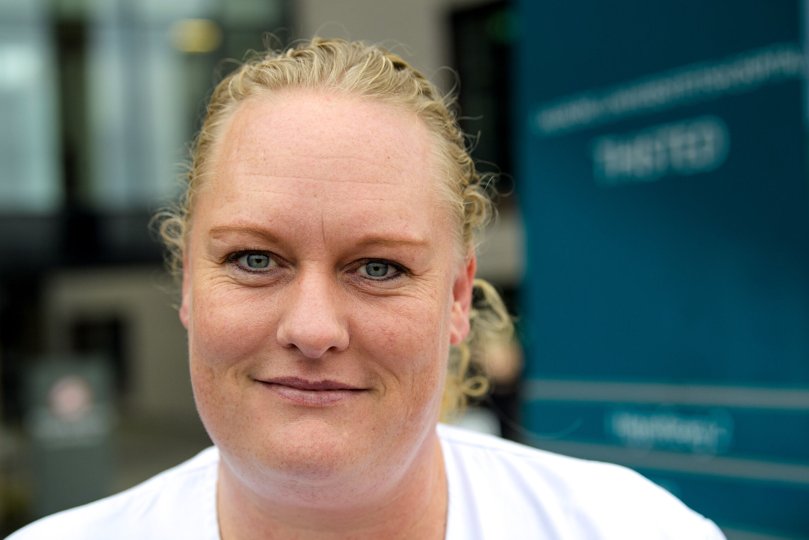 Linea K. M. Pedersen fortæller om en presset hverdag. Foto: Bo Lehm <i>Bo Lehm</i>
