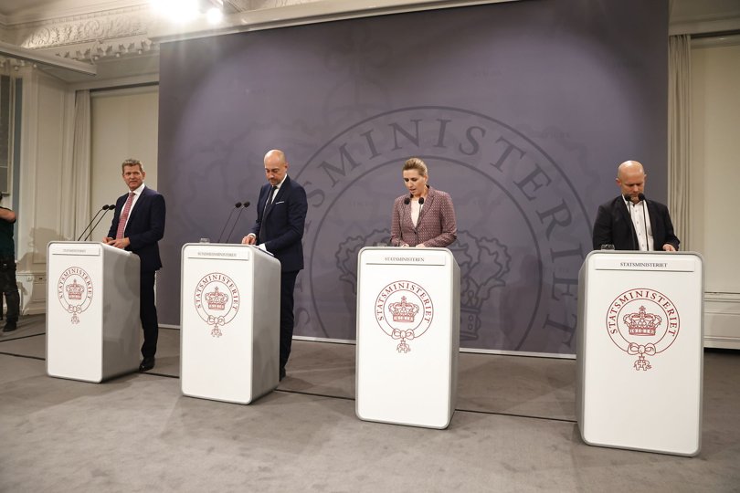 Mandag aften holdt statsminister Mette Frederiksen pressemøde om coronasituationen i Danmark. Foto: Scanpix <i>Ritzau Scanpix</i>
