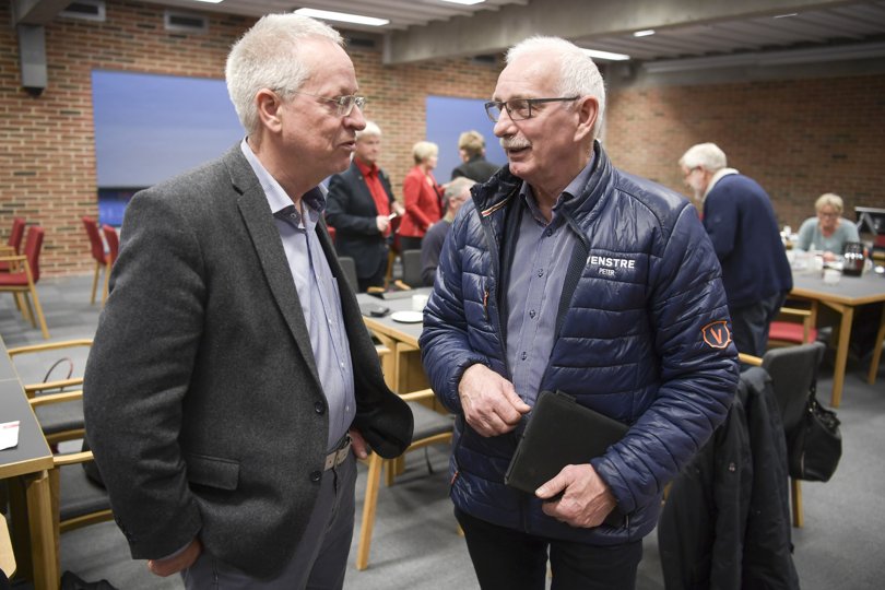 Lauge Larsen (S) og Peter Therkildsen (V) var de to største stemmeslugere på Mors ved regionsrådsvalget i 2017. Ved dette valg opfordrer de igen i fællesskab til at holde stemmerne hjemme. Arkivfoto: Claus Søndberg