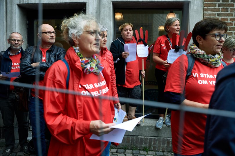 Der er stolte traditioner for protester i forbindelse med budgetforhandlingerne i Aalborg Kommune. Og denne gang kan politikerne se frem til en samlet front mod mange af spareforslagene. <i>Arkivfoto: Henrik Bo</i>
