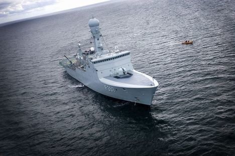 Inspektionsskib sejlede i ring om russiske fregatter ud for Nordjylland