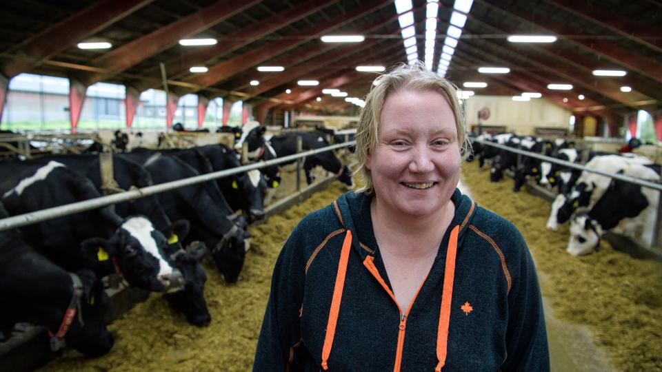 Landmand Vibeke Jørgensen, der sammen med sin mand driver et kvægbrug på Mors, medvirker i en tv-serie, hvor der sættes fokus på bæredygtighed i landbruget. <i>Arkivfoto: Bo Lehm</i>