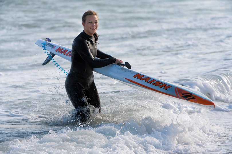 Caroline Küntzel vandt EM-guld i SUP for kvinder. <i>Arkivfoto: Bo Lehm</i>