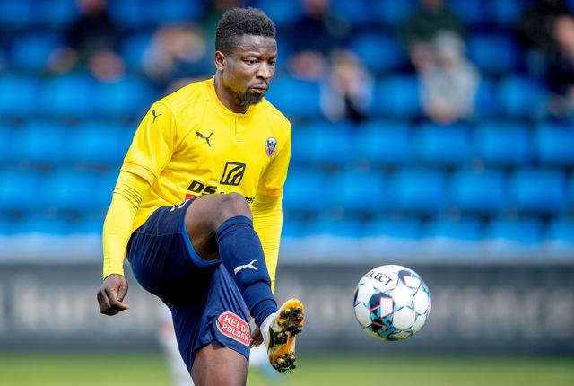 Danny Amankwaa scorede et af Hobros mål i onsdagens træningskamp mod Viborg.