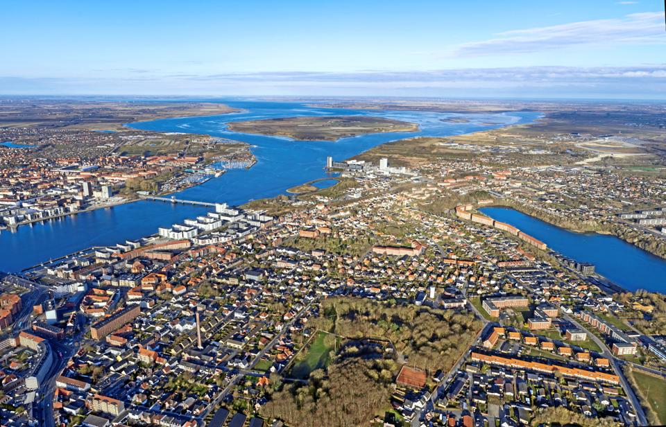 Jagten er gået ind på mere drikkevand til Nørresundby. <i>Foto: Aalborg Luftfoto/Steen Lee Christensen</i>