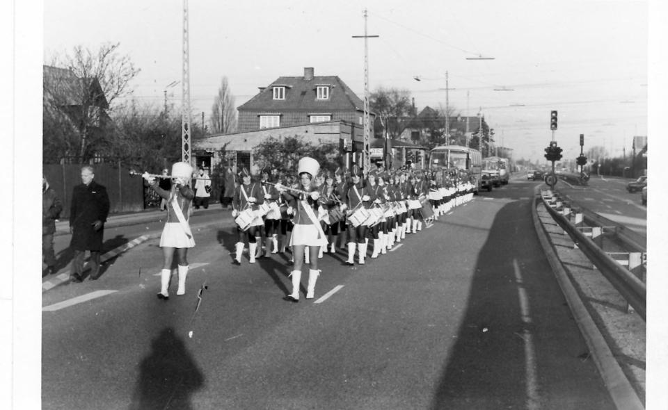 Morsø Pigegarde blev stiftet 27. januar 1972. Billedet her stammer vist nok fra 1973, men det vides ikke, hvor billedet er taget. <i>Arkivfoto.</i>