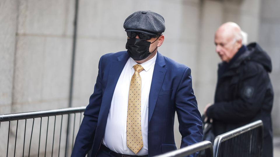 Deniz Jaffer is seen outside the Old Bailey in London <i>Tom Nicholson/Reuters</i>