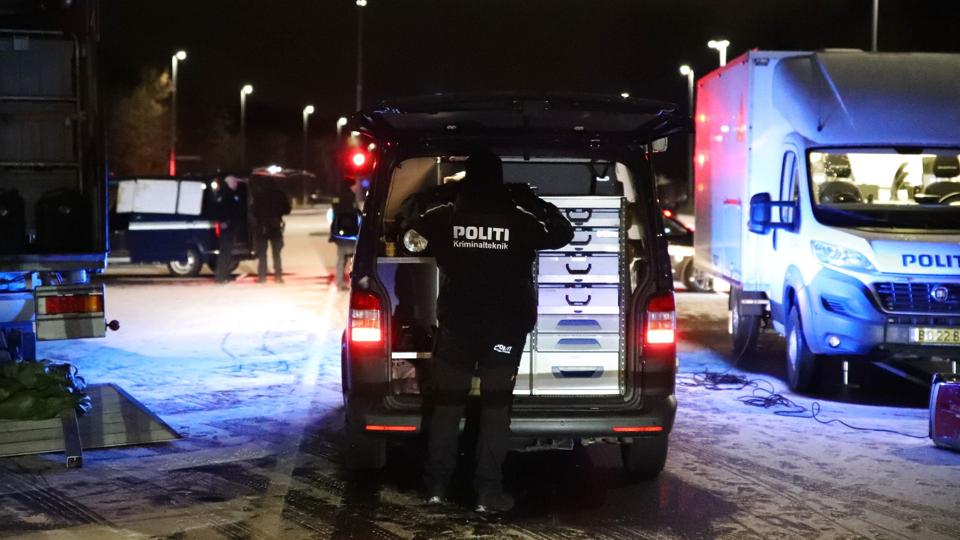 To mænd er blevet ramt af skud i Herlev <i>Presse-Fotos.dk/Ritzau Scanpix</i>