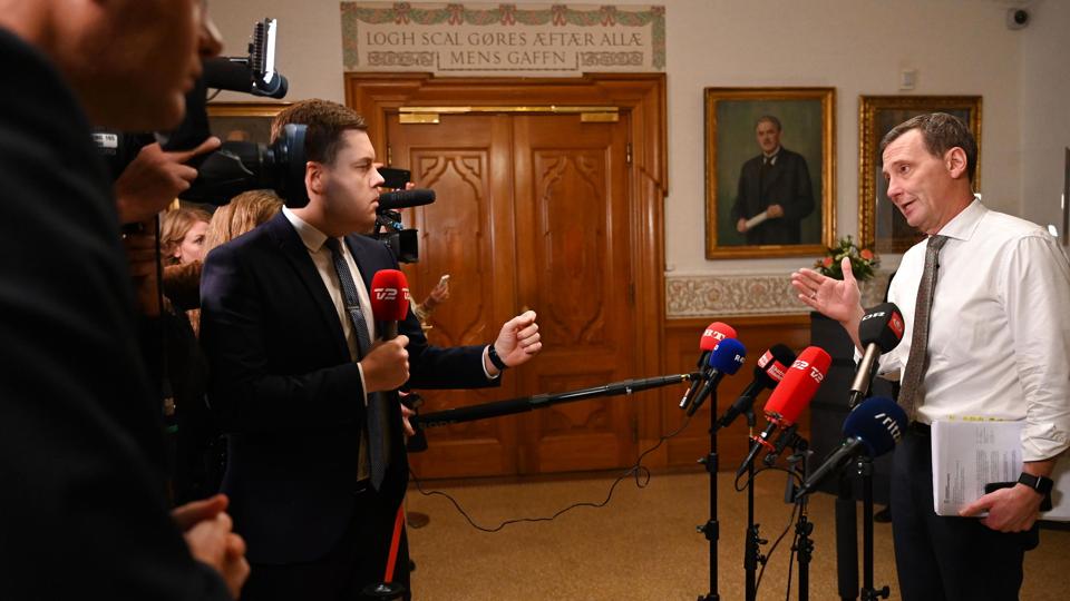 Statsminister Mette Frederiksen i samråd om sms-sletning <i>Philip Davali/Ritzau Scanpix</i>