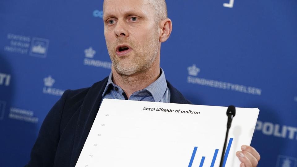 Sundhedsstyrelsen holder pressebriefing om status på epidemien <i>Mads Claus Rasmussen/Ritzau Scanpix</i>
