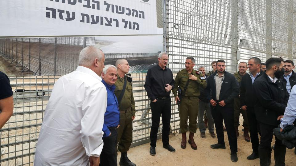 Israel reveals underground barrier along the Gaza Strip border <i>Ammar Awad/Reuters</i>