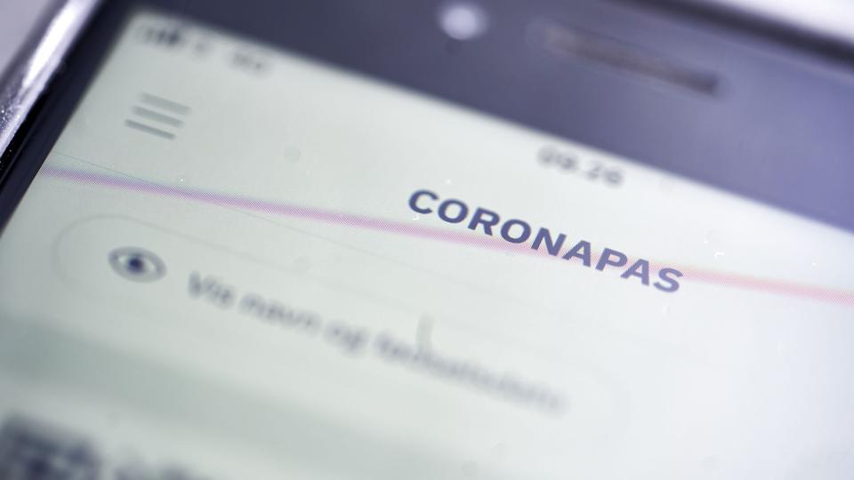Ny coronapas-app kan nu downloades <i>Signe Goldmann/Ritzau Scanpix</i>