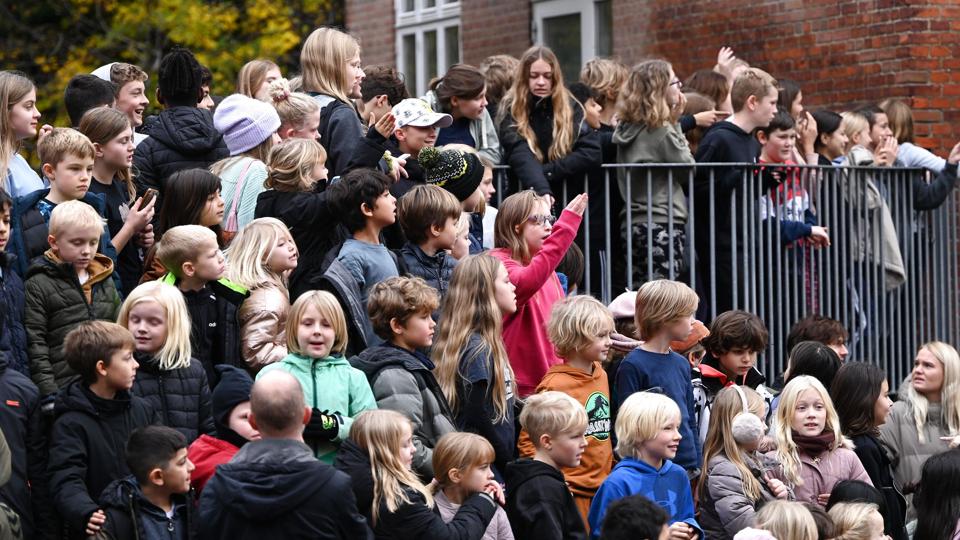 Kronprinsessen besøger Vigerslev Allés Skole med Skolestyrken, Kronprinsesse Mary, Kronprinsessen <i>Philip Davali/Ritzau Scanpix</i>