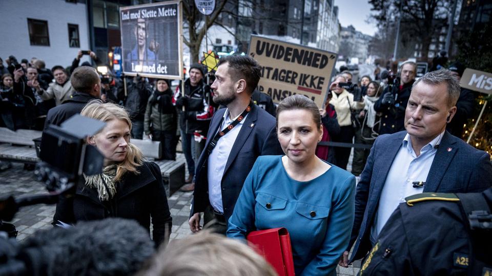 Statsministeren ankommer til afhøringer i Minkkommissionen <i>Mads Claus Rasmussen/Ritzau Scanpix</i>