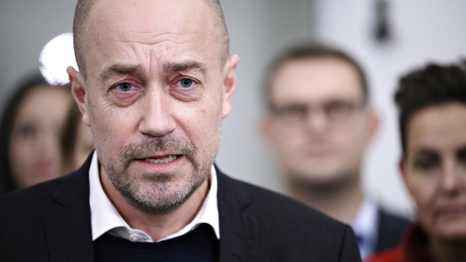 Doorstep om delaftale til finansloven om en coronavinterpakke <i>Philip Davali/Ritzau Scanpix</i>