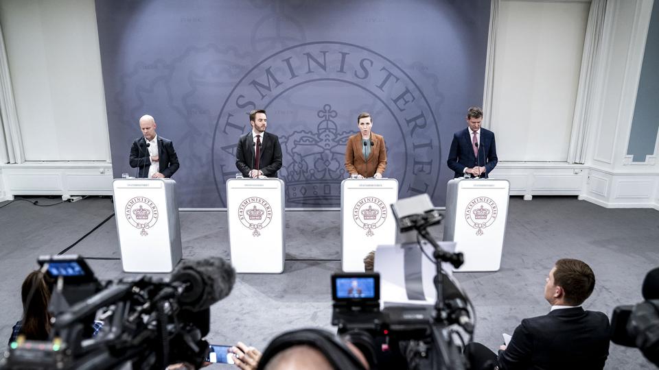 Pressemøde i Statsministeriet <i>Mads Claus Rasmussen/Ritzau Scanpix</i>