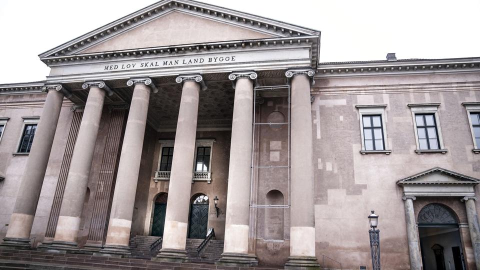 Københavns Byret behandler en straffesag om vold og uro i forbindelse med demonstrationer mod corona-restriktioner <i>Liselotte Sabroe/Ritzau Scanpix</i>