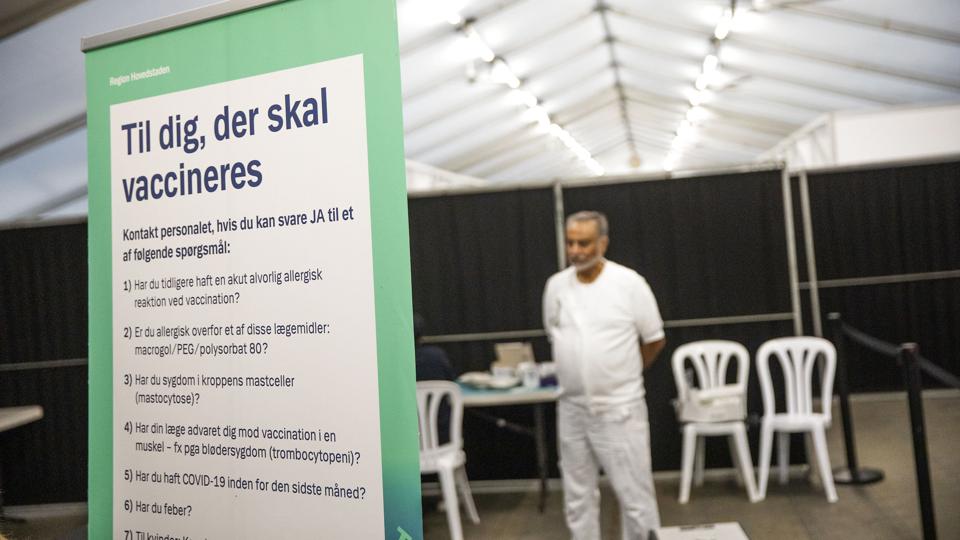 Før koncerten med Minds of 99 var der pop-up vaccination imod covid-19 i Fælledparken <i>Olafur Steinar Gestsson/Ritzau Scanpix</i>