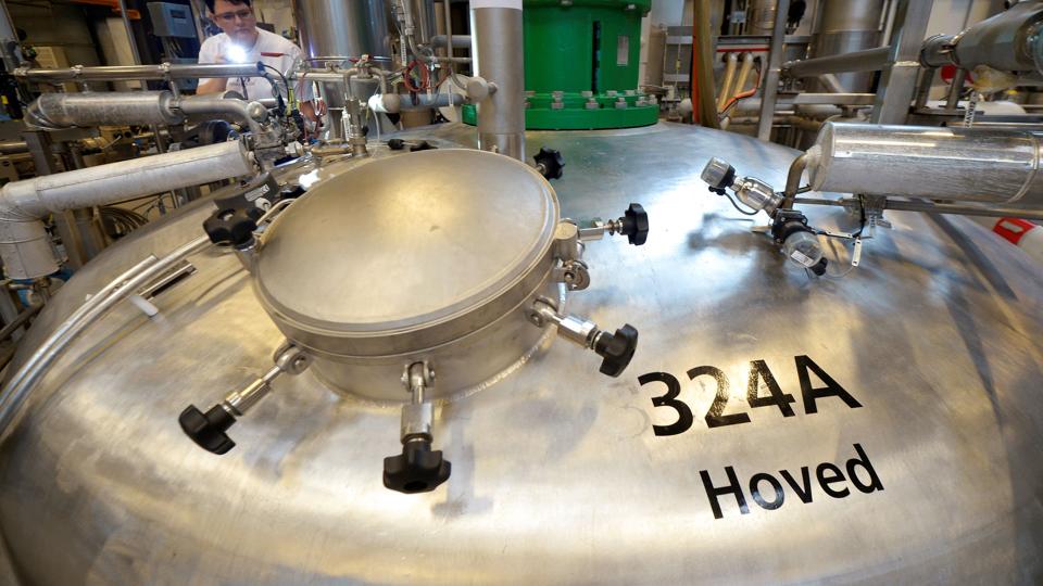 FILE PHOTO: A Novo Nordisk employee controls a kettle at an insulin production in a plant in Kalundborg <i>Fabian Bimmer/Reuters</i>