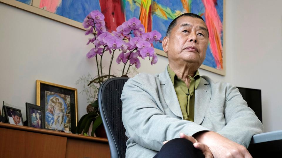 FILE PHOTO: Media mogul Jimmy Lai Chee-ying, founder of Apple Daily speaks during an interview to response national security legislation in Hong Kong <i>Tyrone Siu/Reuters</i>