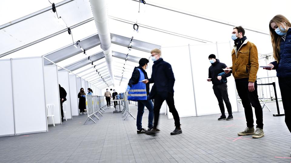 Københavnere bliver testet før genåbning <i>Philip Davali/Ritzau Scanpix</i>