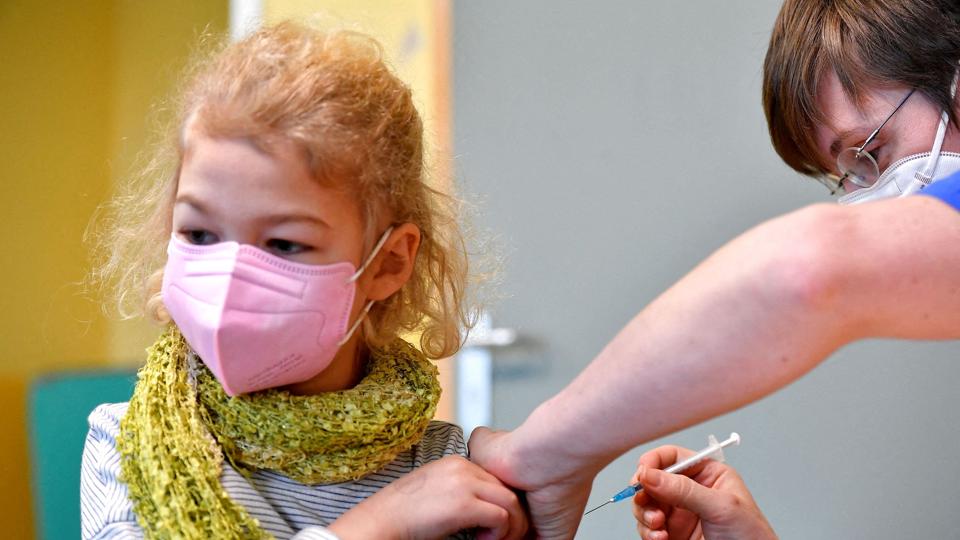 FILE PHOTO: Children are vaccinated against COVID-19 in Leipzig <i>Matthias Rietschel/Reuters</i>