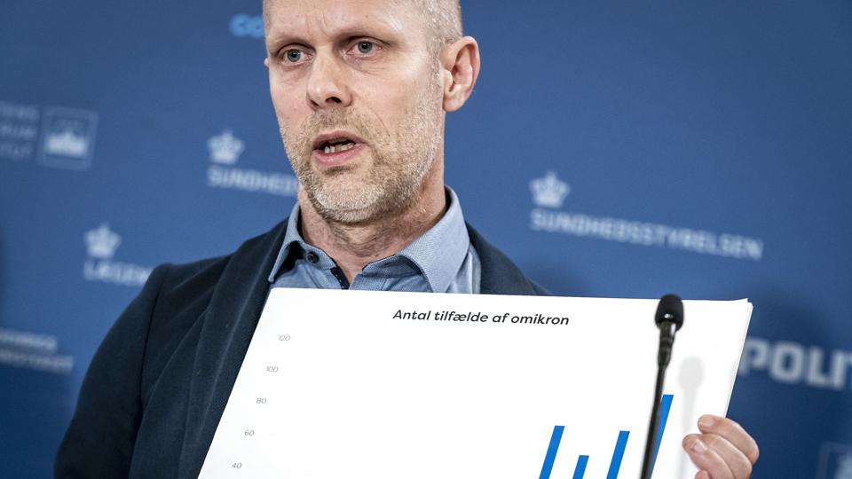 Sundhedsstyrelsen holder pressebriefing om status på epidemien <i>Mads Claus Rasmussen/Ritzau Scanpix</i>