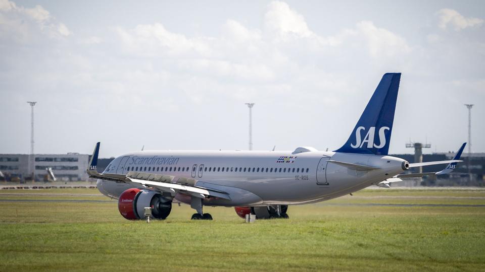 SAS-evakueringsfly fra Dubai lander i Københavns Lufthavn <i>Mads Claus Rasmussen/Ritzau Scanpix</i>