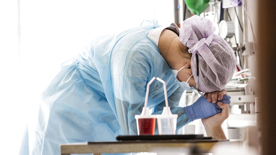 COVID-19: Reportage fra Herlev Hospital <i>ólafur Steinar Gestsson/Ritzau Scanpix</i>