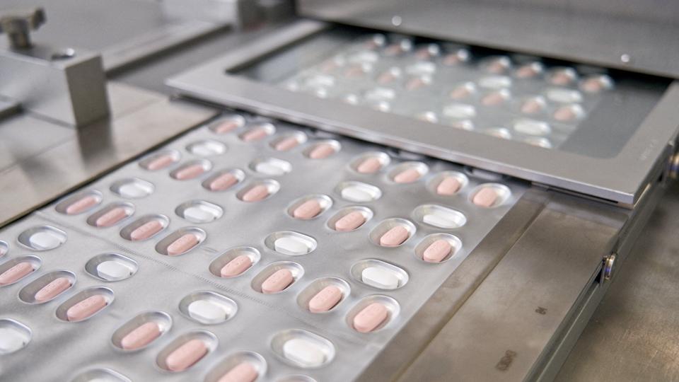 FILE PHOTO: Pfizer''s COVID-19 pill, Paxlovid, is manufactured and packaged <i>Pfizer/Ritzau Scanpix</i>