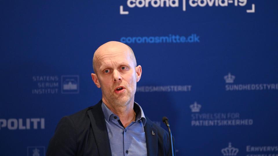 Sundhedsministeriet afholder pressemøde om coronasituationen <i>Philip Davali/Ritzau Scanpix</i>