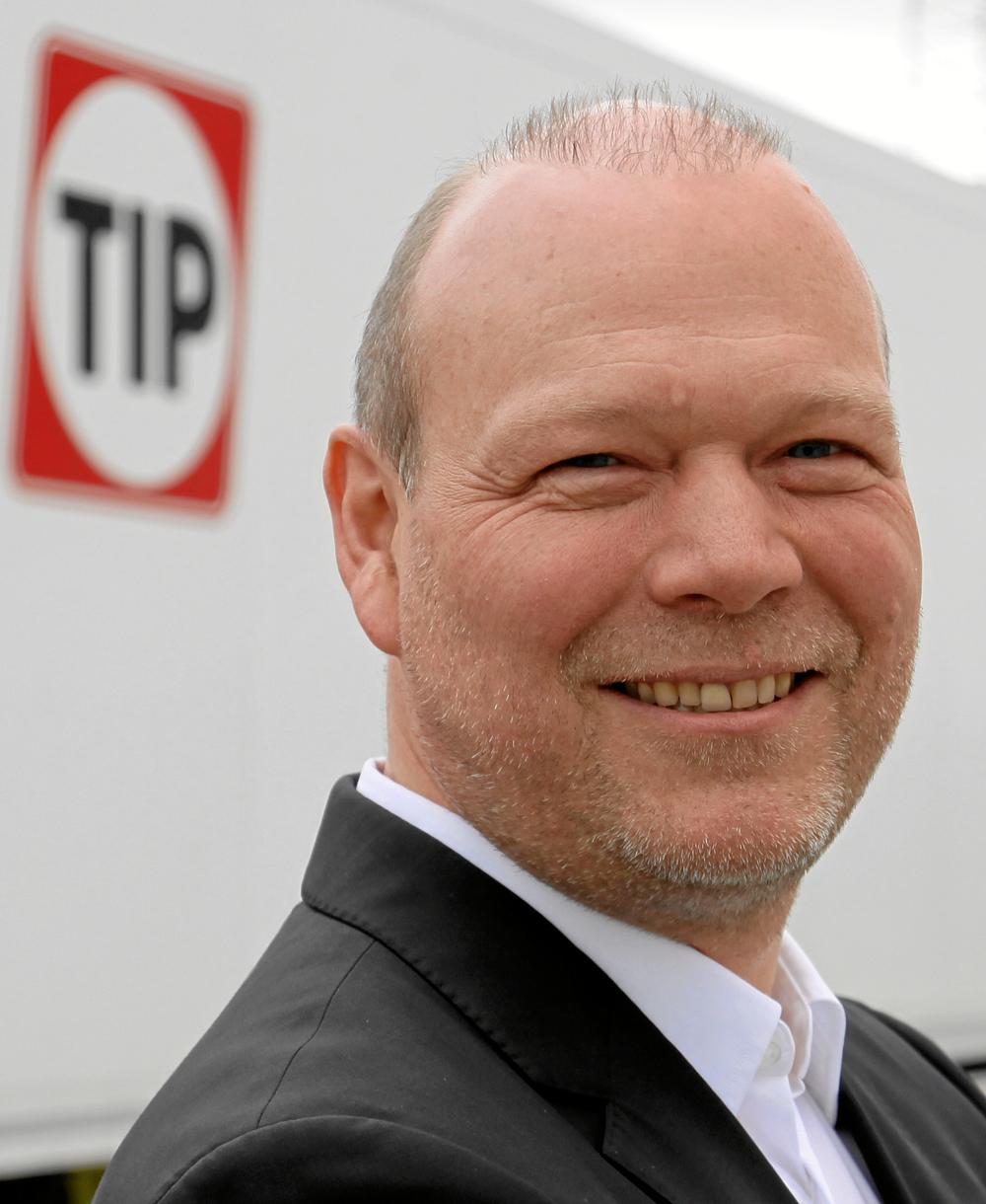 - Vi er utrolig glade for at kunne byde de mange nye kunder velkommen til TIP, siger Christian Petersen, Vice President & Administrerende Direktør hos TIP Nordic. (foto: Jesper B. Nielsen / Transportmagasinet)