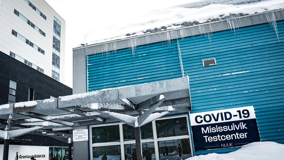 Covid-19 testcenter i Nuuk, Grønland. <i>Emil Helms/Ritzau Scanpix</i>