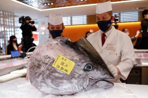 Tunfisk sælges for knap en million på nytårsauktion i Japan