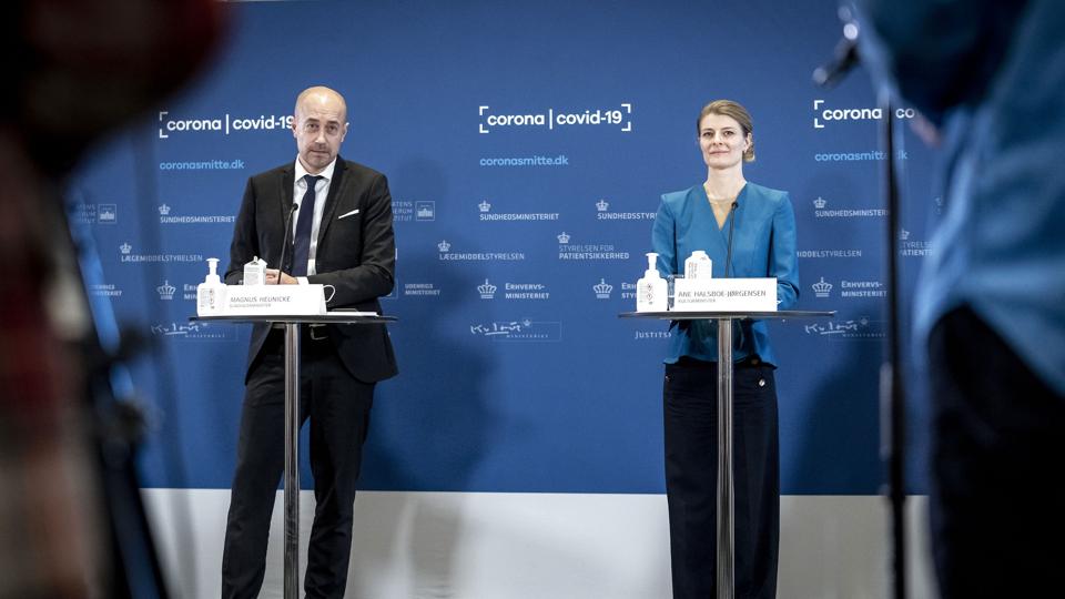 Pressemøde om coronasituationen <i>Mads Claus Rasmussen/Ritzau Scanpix</i>