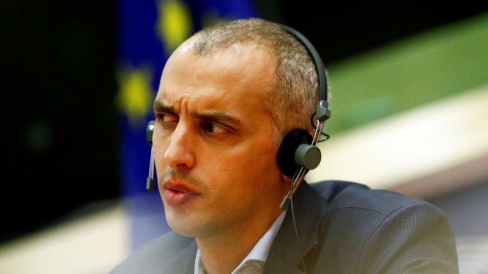 Danish Minister for Immigration and Integration Tesfaye at EU Parliament <i>Johanna Geron/Reuters</i>