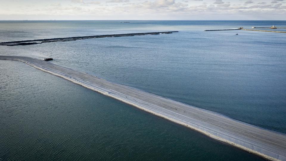 Arbejdshavnen til Femern Bælt-Tunnelen anlægges <i>Mads Claus Rasmussen/Ritzau Scanpix</i>