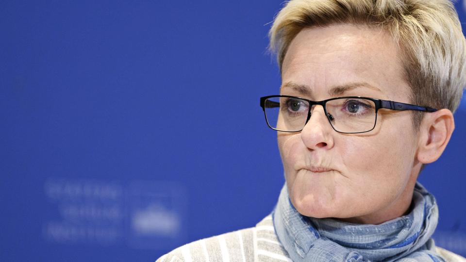 Pressemøde om børnenes tilbagevenden til skole <i>Philip Davali/Ritzau Scanpix</i>