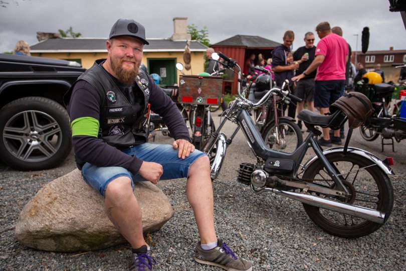 Puch Klub Mors og præsident Svend Pedersen er helt klar til årets tur rundt på den store ø i Limfjorden.  <i>Foto: Martél Andersen</i>