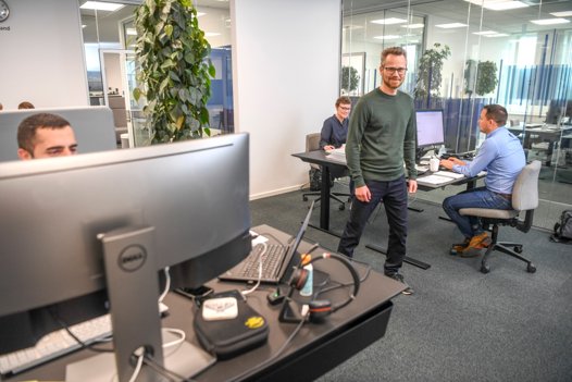 Der er efterhånden ved at være trangt i virksomhedens kontorer i Novi. <i>Foto: Henrik Louis</i>