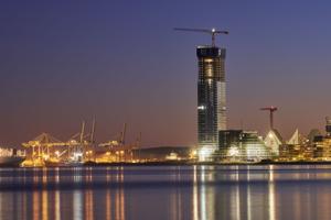 Danmarks højeste: 142 meter højt boligbyggeri er rejst i fuld højde
