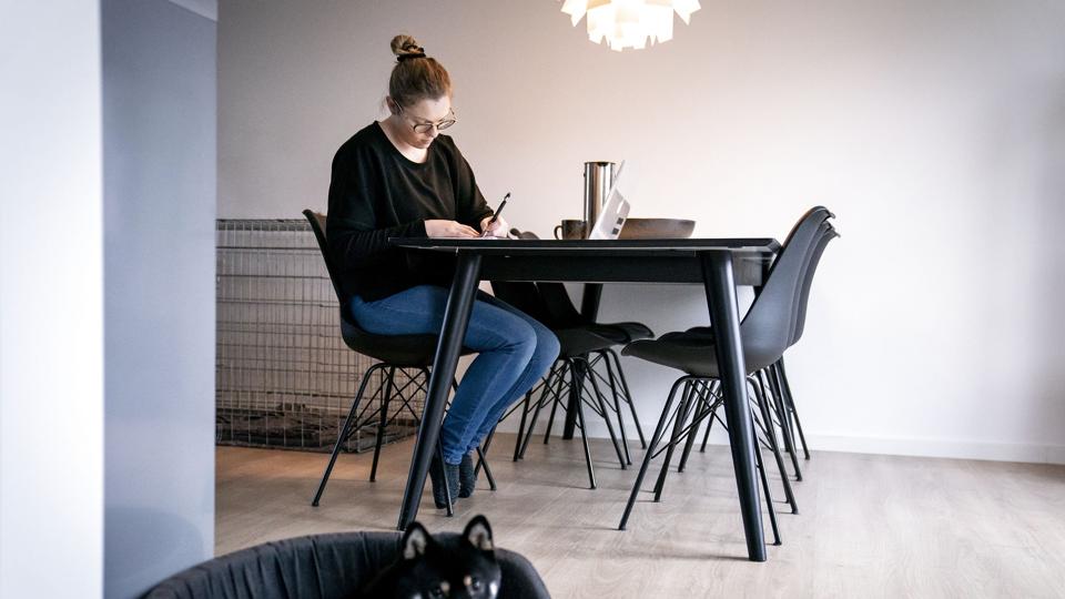 Et bredt flertal i Folketinget har lempet kravene til arbejdsgiver, når det kommer til hjemmearbejde. (Arkivfoto) <i>Mads Claus Rasmussen/Ritzau Scanpix</i>