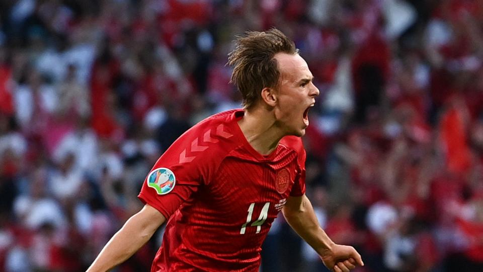 Mikkel Damsgaard er kåret som årets talent i 2021. (Arkivfoto) <i>Paul Ellis/Ritzau Scanpix</i>