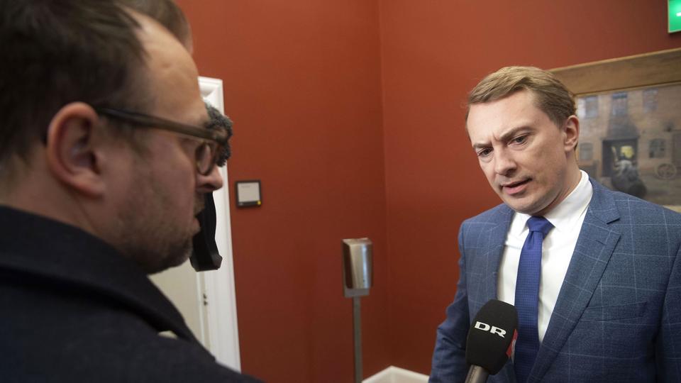 Morten Messerschmidt (DF) har haft rigeligt at se til, efter at han blev formand i sidste måned. Her ses han ved et gruppemøde tidligere på ugen. <i>Thomas Sjørup/Ritzau Scanpix</i>