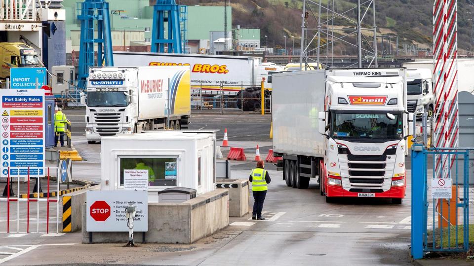 Brexit har ført til bureaukrati og forsinkelse ved grænsen, lyder det i en rapport fra det britiske parlament (Arkivfoto). <i>Paul Faith/Ritzau Scanpix</i>