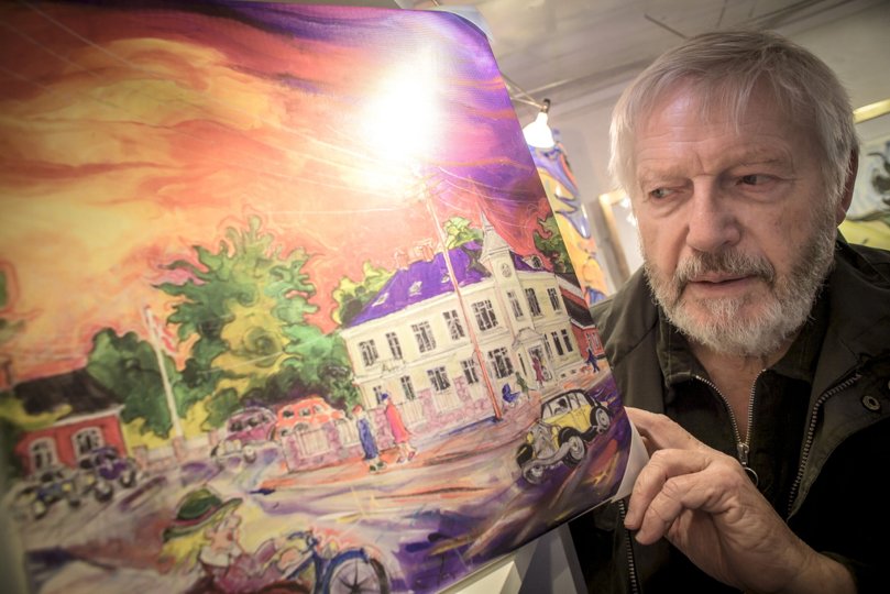 Mange kan godt lide at gense byen, som den så ud i en nær fortid, der virker ganske fjern: Her torvet ved apoteket. <i>Martin Damgård</i>