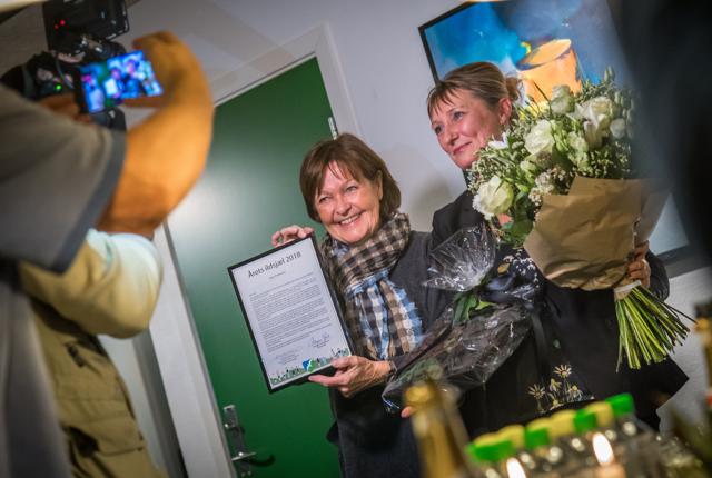 Billeder fra Nørhalne Hallen, hvor Inge Pedersen torsdag fik overrakt prisen for Årets ildsjæl 2018 i Jammerbugt Kommune. 
  
 Foto: Martin Damgård