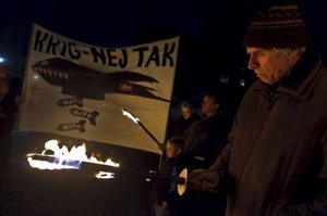 Fakkeltog for fred i Aalborg